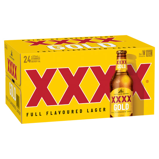 XXXX GOLD 24x375mL Bottle Carton