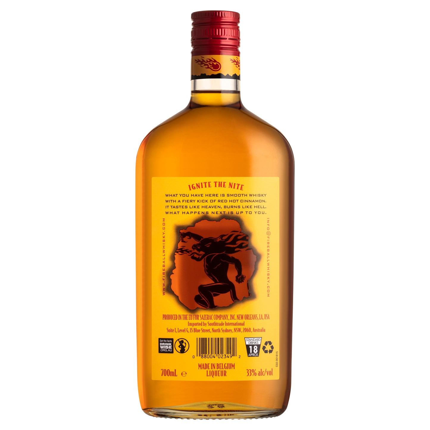 Fireball Cinnamon Flavoured Whisky 700mL