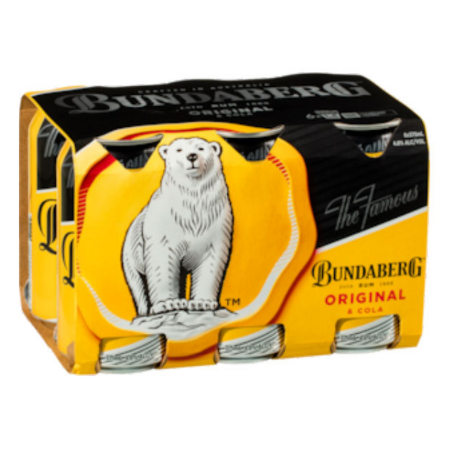 Bundaberg Original UP Rum and Cola 6x375mL