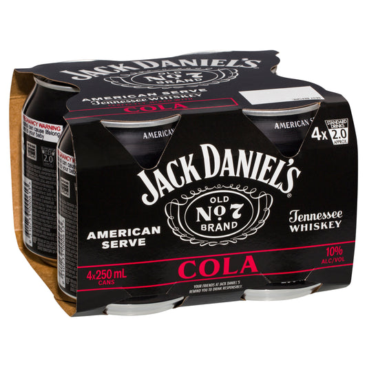 Jack Daniel's American Serve & Cola 4x250mL