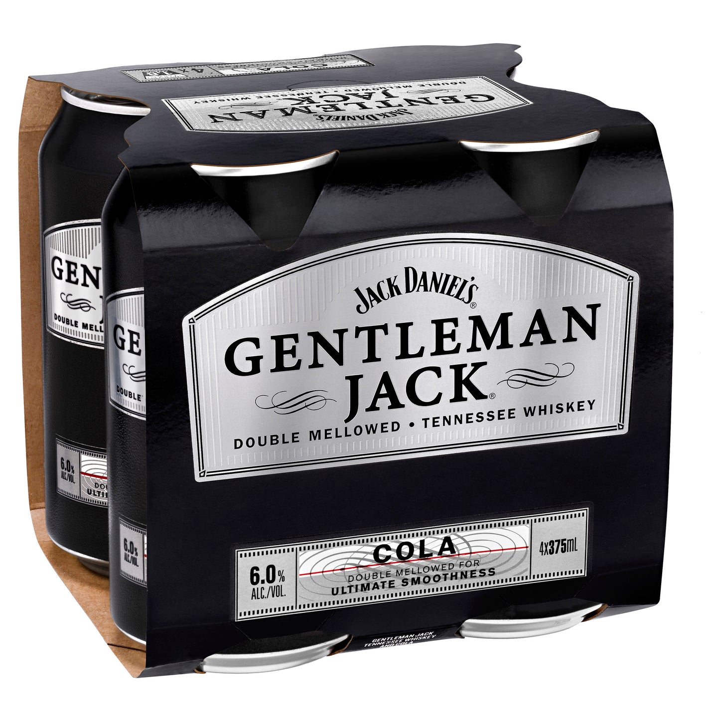 Jack Daniel's Gentleman Jack & Cola 4x375mL cans