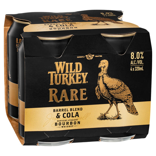 Wild Turkey Rare 4 Pack 320mL