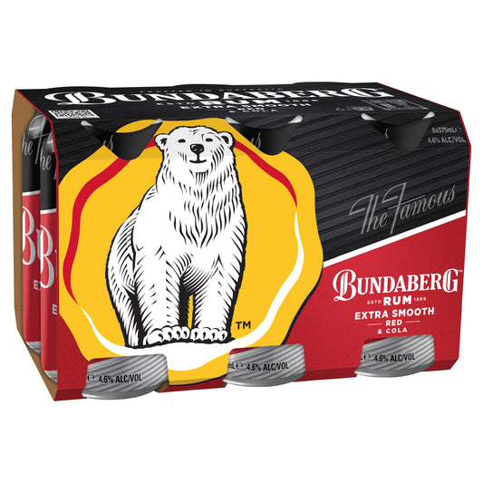 Bundaberg Red Rum and Cola 6x375mL cans