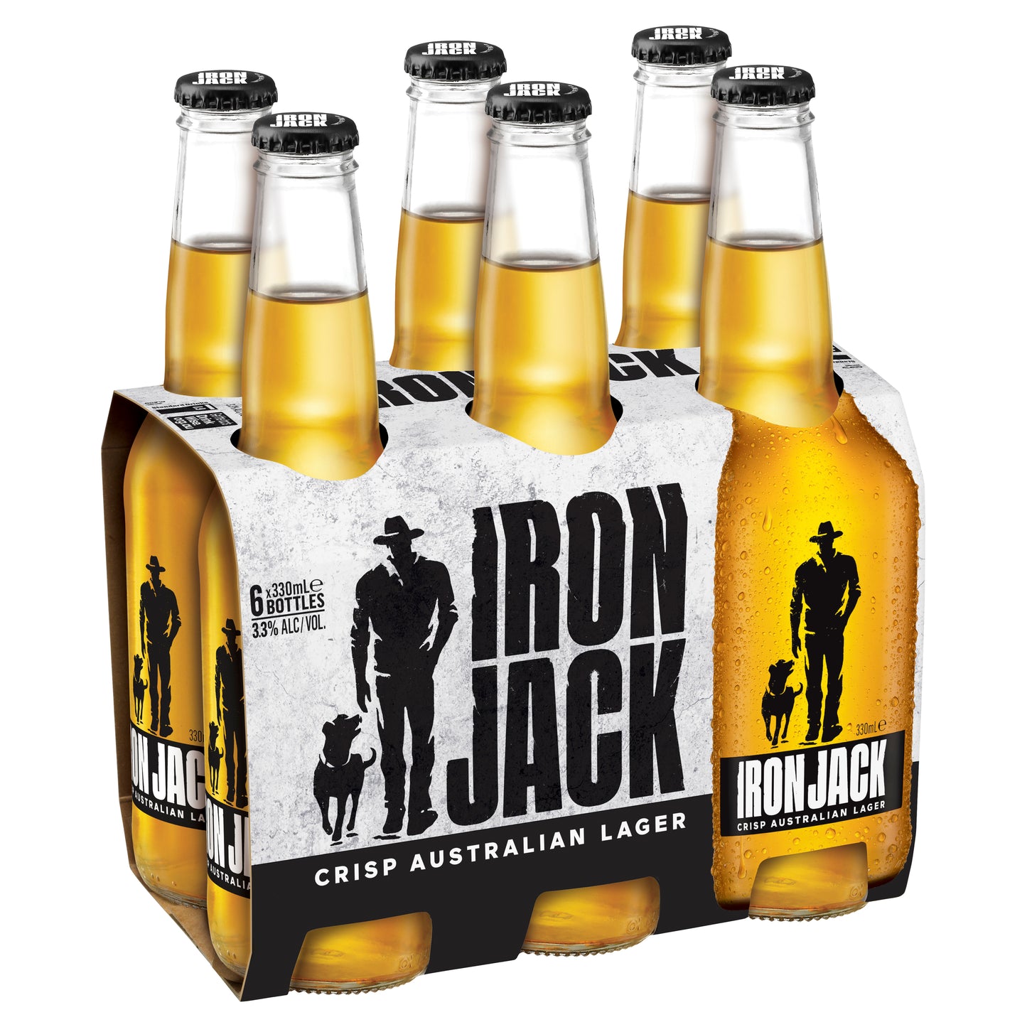 Iron Jack Crisp Australian Lager 6x330mL Bottle