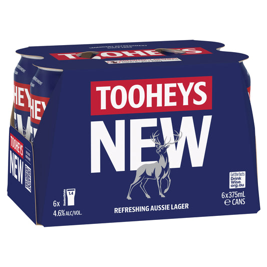 Tooheys New 6x375ml cans