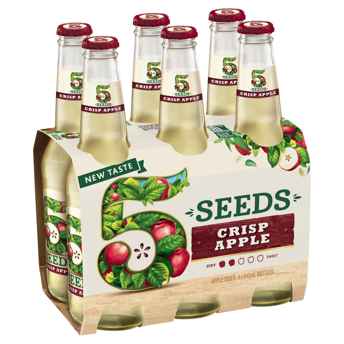 5 Seeds Crisp Apple Cider 6 x 345mL Bottle