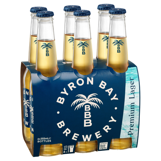 Byron Bay Premium Lager 6x355mL bottle