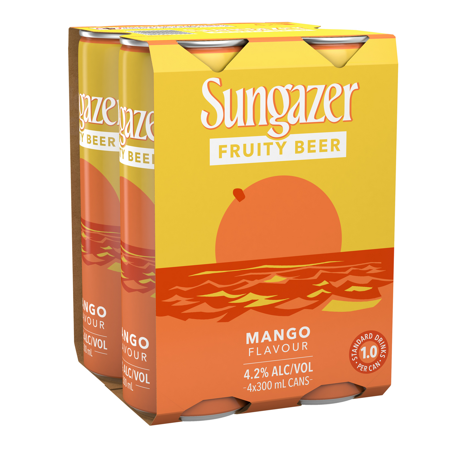 Sungazer Fruity Beer Mango 4x300mL can