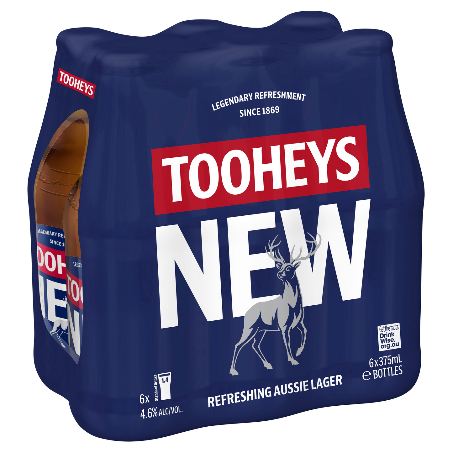 Tooheys New 6x375mL bottle