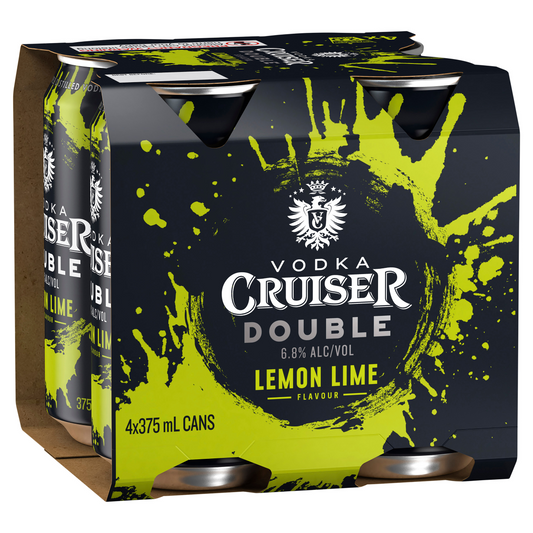 Vodka Cruiser Double Lemon Lime 4x375ml Can