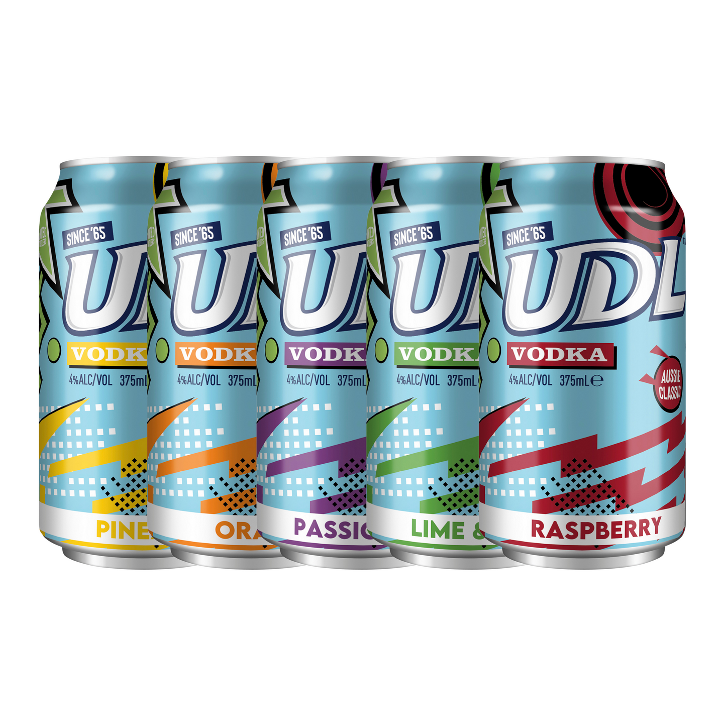 UDL Vodka 6 pack cans varieties