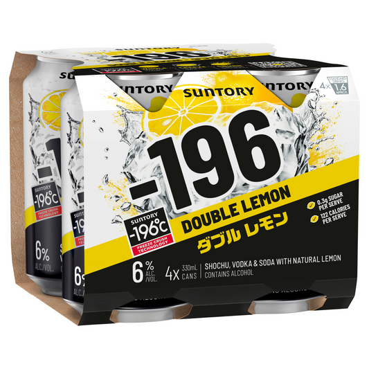 Suntory -196 Double Lemon 330mL 4 pack