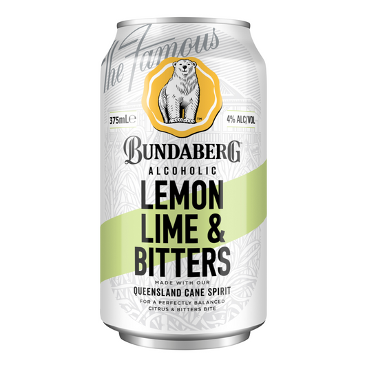 Bundaberg Alcoholic Lemon Lime Bitters 4x375mL cans