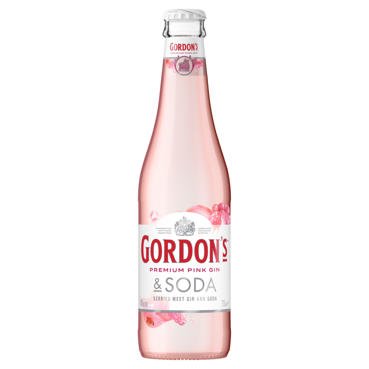 Gordon's Premium Pink Gin & Soda 4x330ml bottles
