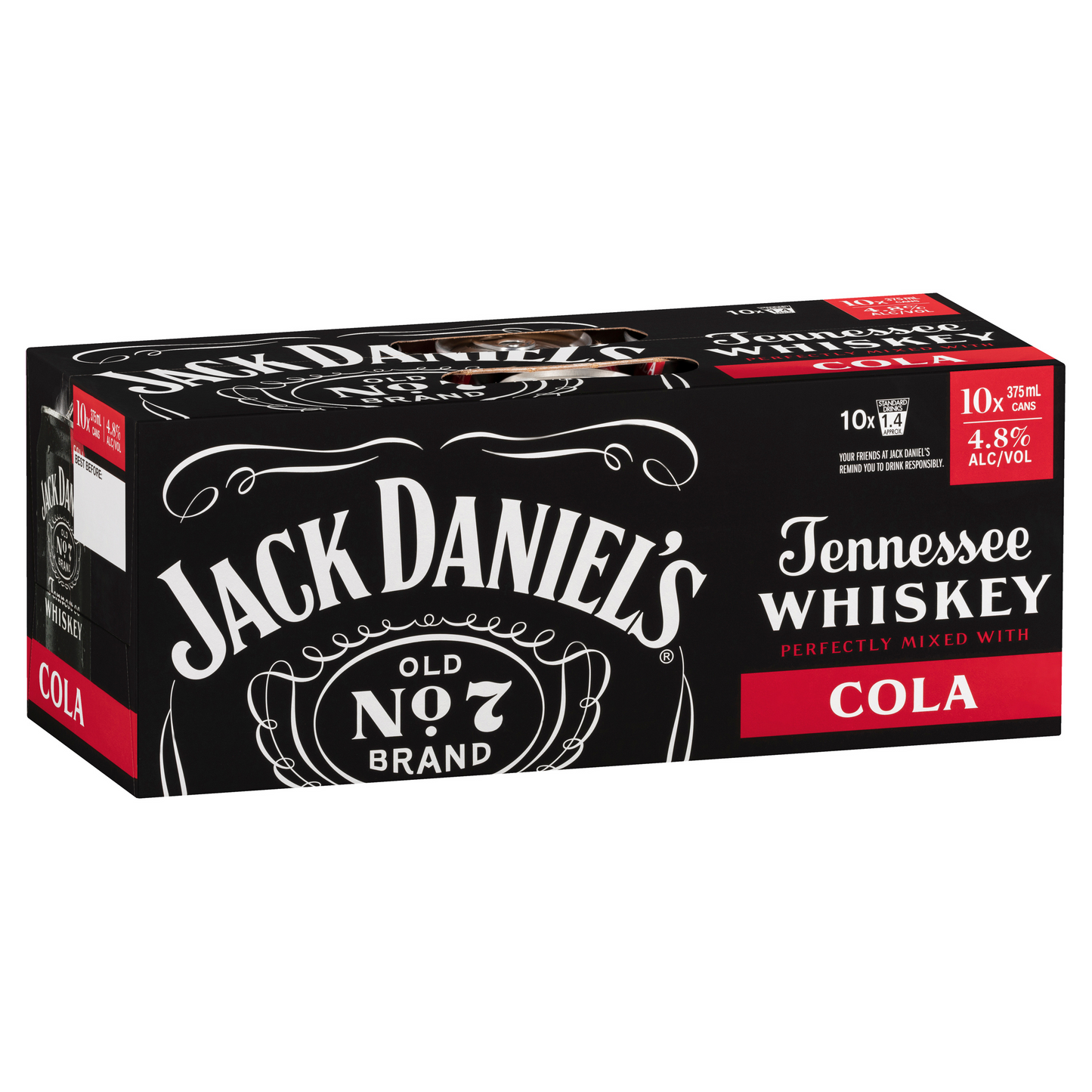 Jack Daniel's & Cola 10x375mL cans